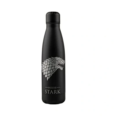 Immagine di Cinereplicas Game of Thrones Stark 500ml Bottiglia isotermica in acciaio inossidabile Licenza ufficiale