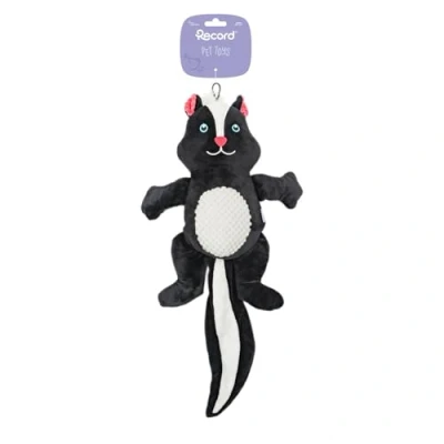Immagine di Record Gioco per cani in Peluche Plushy con Squeaker ed Effetto Crunchy Giocattolo Resistente alla Masticazione Puzzola, 50 cm