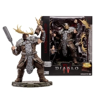 Immagine di McFarlane Toys Diablo IV Frana Druido in scala 1:12 con testa e mano intercambiabili, 3 armi, base espositiva arma misteriosa Canalizza la Furia della Natura