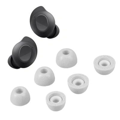 Immagine di kwmobile Gommini Auricolari Memory Foam Set da 6 Compatibile con Samsung Galaxy Buds FE Cuffie In Ear Schiuma 3 Size grigio