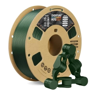 Immagine di OVERTURE Filamento PETG Army Green 1.75mm, 1kg Bobina(2.2lbs), Neatly Wound Durevole Filament per Stampante 3D, Precisione Dimensionale +/ 0.02 mm, 3D Printer (Verde Militare)