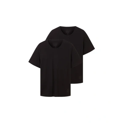 Immagine di TOM Tailor MIT V Ausschnitt IM Doppelpack Tshirt basic, Uomo, Taglia: Small, Black