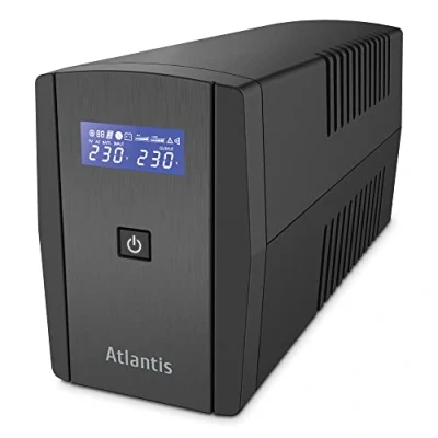 Immagine di Atlantis OnePower S120, UPS Line Interactive 1000VA/500W, AVR (3 stadi), Onda PseudoSinusoidale, 4 prese IEC, 1 Batteria 12V 9Ah,Software di gestione scaricabile gratuitamente