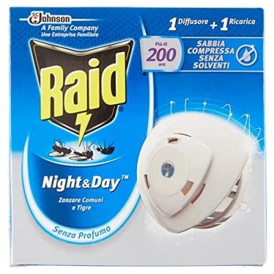 Immagine di Raid Night &amp; Day Zanzare Comuni E Tigre 1 Diffusore + Ricarica
