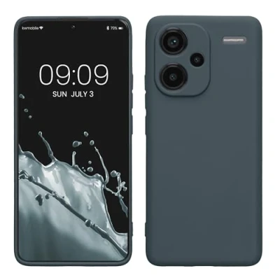 Immagine di kwmobile Custodia Compatibile con Xiaomi Redmi Note 13 Pro+ 5G / Pro Plus Cover Back Case per Smartphone in Silicone TPU Protezione Gommata ardesia scuro