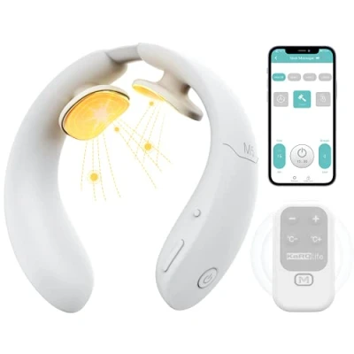 Immagine di Massaggiatore Cervicale,Massage Cervicales et cou,Massaggiatore per collo Con funzione di riscaldamento,Intelligente Telecomando,Ridurre efficacemente l&#039;affaticamento muscolare del