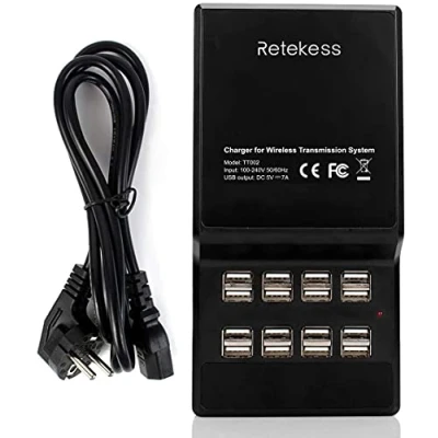 Immagine di Retekess TT002 USB Base di Ricarica, 35 W 16 Porte Intelligenti per Sistema Guida Turistica Wireless RetekessT130, TT103, TT105, TT106, TT109, TT122