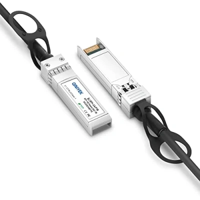 Immagine di QINIYEK 10G SFP+ DAC Twinax Cable, Direct Attach Copper(DAC) Cavo passivo, compatibile con Cisco SFP H10GB CU 1M, Ubiquiti UniFi, Supermicro, Mikrotik, 1 metro (3,3 piedi)