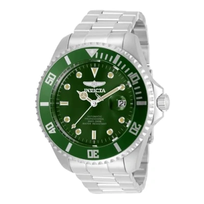 Immagine di Invicta Pro Diver Orologio da Uomo in Acciaio Inossidabile con Movimento Automatico 47 mm, Argento/Verde