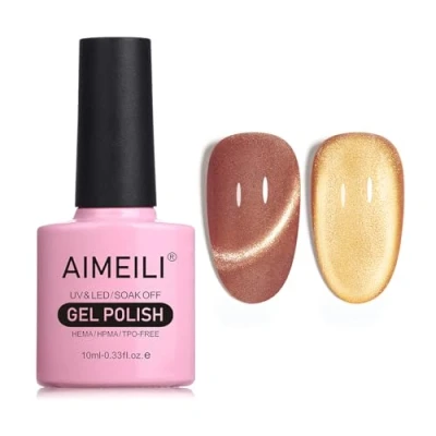 Immagine di AIMEILI 10ML Cat Eye Nail Gel Polish Smalto per Unghie in UV LED Soak Off Manicure Colorati Smalti Semipermente Magnetico 721
