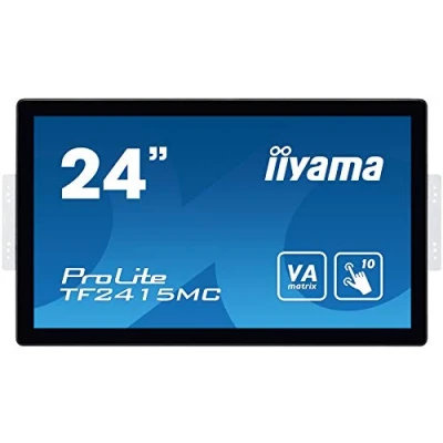Immagine di Iiyama ProLite TF2415MC Monitor touch screen ERP: F (A G) 60.5 cm (23.8 pollici) 1920 x 1080 Pixel 16:9 16 ms HDMI ™, VGA, DisplayPort, RJ45, Jack VA LED