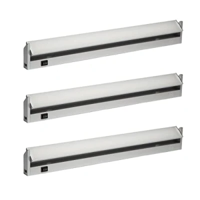 Immagine di Oktaplex 3x luce sottopensile cucina Striscia luminosa LED 800lm alluminio 10W 230 V bianco neutro 4000K 60cm girevole Rota con interruttore