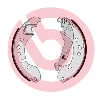Immagine di BREMBO S 68 548 Ganasce freno 203 38 con leva a mano SMART: Fortwo III Coupe, Forfour II Hatchback, Cabrio, RENAULT: TWINGO 2