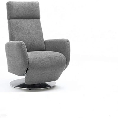 Immagine di CAVADORE Cobra Poltrona TV con funzione reclinabile, relax, regolazione continua, misura ergonomica L, portata fino a 130 kg, 71 x 112 82 cm, colore grigio chiaro