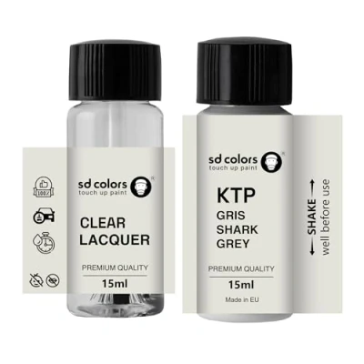 Immagine di SD COLORS GRIS SHARK GRIGIO KTP New Ritocco Vernice 15 ML RIPARAZIONE GRAFFIO PENNELLO COLORE CODICE Squalo (VERNICI+LACQUA)