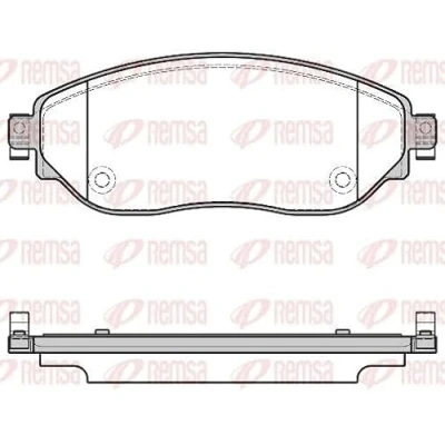 Immagine di REMSA 1617.08 Kit pastiglie freno Assale anteriore con foglio adesivo accessori OPEL: Vivaro B Combi, Van