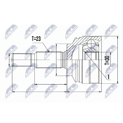 Immagine di NTY NPZ RE 053 Kit Giunto Omocinetico Assale anteriore RENAULT: Clio 4 Kasten,