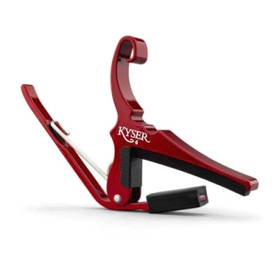 Immagine di Kyser Quick Change Capotasto per chitarra acustica a sei corde, Rosso Rubino, KG6R