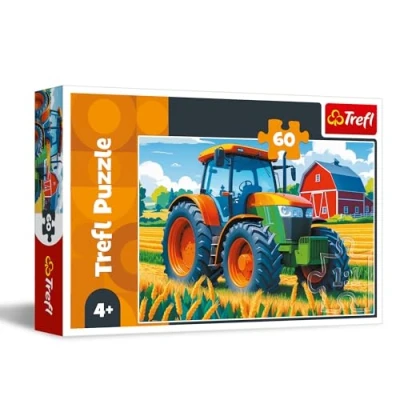 Immagine di Trefl Macchina Agricola 60 Pezzi Puzzle Colorato con Camion, Intrattenimento Creativo, Divertimento per Bambini dai 4 anni, Multicolore, 16492
