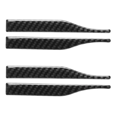 Immagine di SG Store 4x Pellicola Protettiva Specchietto Retrovisore Auto Striscia Raschiante Anti collisione 12x1,44 cm Adesivo Protezione In Fibra Carbonio Decorativo