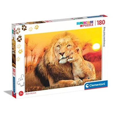 Immagine di Clementoni Supercolor Unexpected hug 180 Pezzi Bambini 7 Anni, Puzzle Cartoni Animati Made in Italy, Multicolore, 29785