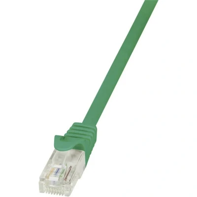 Immagine di LogiLink CP1015U RJ45 cavo di rete, patch CAT 5e U/UTP 0.25 m Verde con protezione 1 pz.