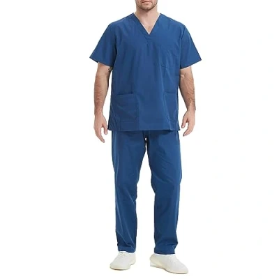 Immagine di MISEMIYA Uniformi Unisex Set Camice Uniforme Medica con Maglia e Pantaloni Mediche sanitarie Ref.6801 6802 Small, Blu Navy