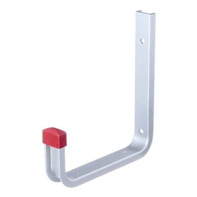 Immagine di Alberts 856816 Gancio a parete, disponibile in diverse versioni, angolato, alluminio, profondità 140 mm, altezza 155 Set da 10