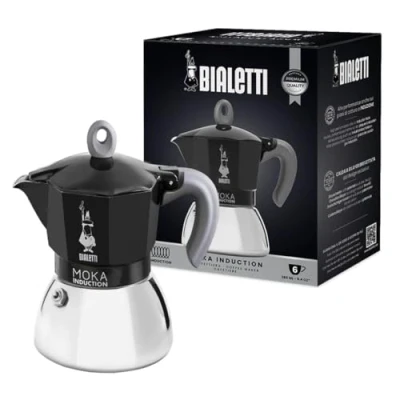 Immagine di Bialetti New Moka Induction 6 Cup Macchina per caffè espresso Nero