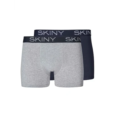 Immagine di Skiny Herren Pant 2er Pack Cotton Multipack Hipster, Opaco, Greyblue Selection, XL (Pacco da 2) Uomo