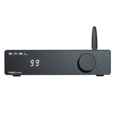 Immagine di S.M.S.L A50 PRO Amplificatore di potenza HiFi, filtro passa alto/basso 2.1 canali, Infineon&#039;s MA12070P Chip, ingresso Bluetooth 5.0/USB/HDMI/AUX Subwoofer passivo con volume regolabile (A50 PRO)