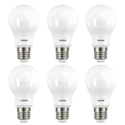 Immagine di Linkind Lampadina LED E27, 8,2 W(Equivalenti a 60 W), Lampadine A60 Edison 806 Lumen, Luce Bianca Calda 2700k, Angolo del Fascio di 220 Gradi, Non Dimmerabile, Pacco da 6