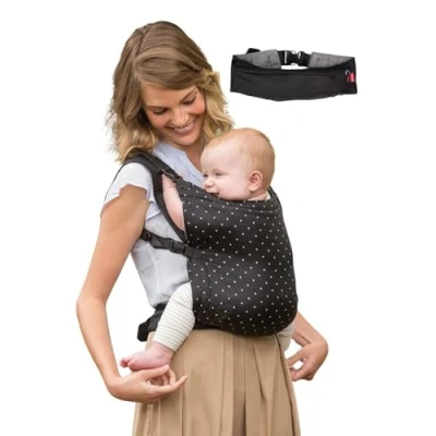 Immagine di Infantino Zip Ergonomic Travel Carrier face in compact, front and back carry, for newborns toddlers 12lbs 40lbs / 5.4 18.1 kg