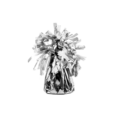 Immagine di PartyDeco Conf. 4 Pesetti per Palloncini Elio, Colore Argento, 130 g