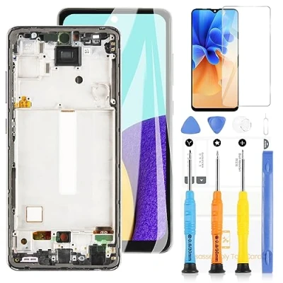 Immagine di Schermo LCD per 6.5&quot; Samsung Galaxy A52 4G A525F Display Touch Screen Assemblea Sostituzione di Vetro Digitalizzatore con Strumenti(INCELL Nero Cornice)
