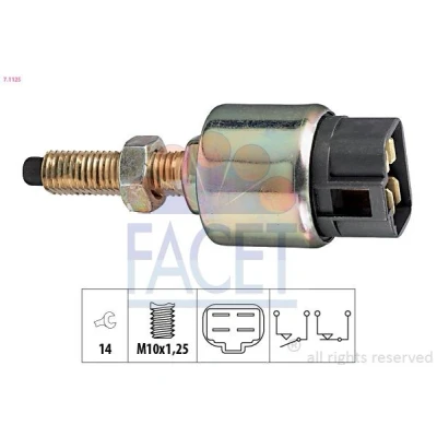 Immagine di FACET 7.1125 Interruttore luce freno meccanico M10x1,25 Made in Italy OE Equivalent