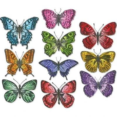 Immagine di Sizzix 662269 Fustella Framelits Svolazzare di Tim Holtz, Acciaio al Carbonio, Multicolore, 21x10.8x0.2 cm