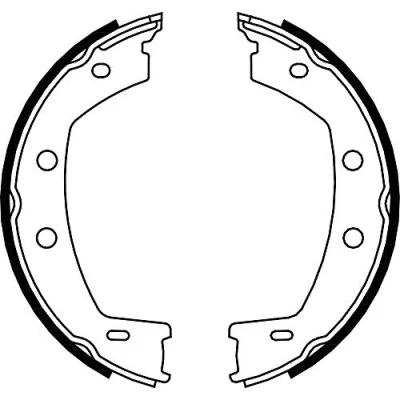 Immagine di metelligroup 53 0374 Ganasce Freno Made in Italy, Pezzo di Ricambio per Auto/Automobile, Kit Composto da 4 Pezzi, Certificate ECE R90