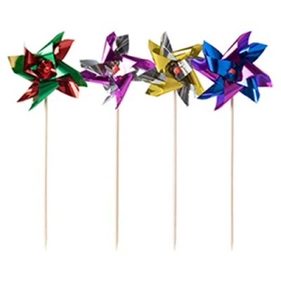 Immagine di Papstar 16688 Partito Raccoglie Mulino a Vento, 17,5 cm, 100 Pezzi, Colori Assortiti, Alluminio