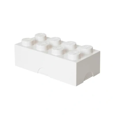 Immagine di Contenitore Portavivande Lego a 8 Bottoncini, Piccolo o Portamatite, Bianco