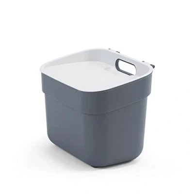 Immagine di CURVER Ready to Collect Pattumiera con coperchio sollevabile, 5 l, colore: Grigio scuro