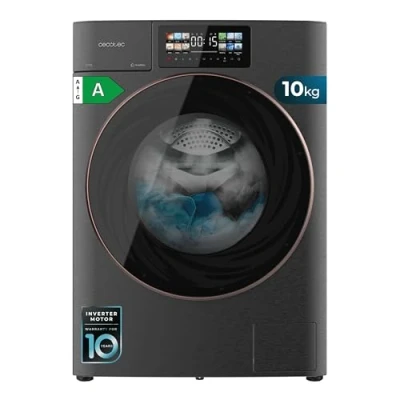 Immagine di Cecotec Lavatrice Carica frontale 10 Kg Autodose Bolero DressCode 10950 Inverter 3D Steel A. 1400rpm, Classe A, Schermo Core Matrix, 13programmi, Plus, SteamMax, OnSmart, Smooth Wash