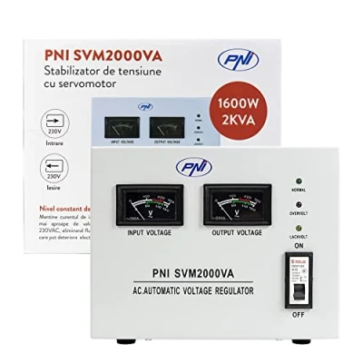 Immagine di Stabilizzatore di tensione PNI SVM2000VA con servomotore, uscita 1600W, 7,2A, 230V