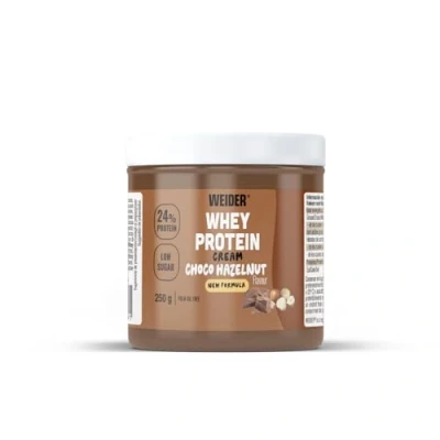 Immagine di Weider Whey Protein Choco Hazelnut Spread (250g). Crema di Cioccolato e Nocciole Spalmabile con 22% proteine. A basso contenuto zuccheri. senza olio palma glutine.