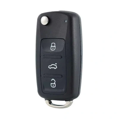 Immagine di OcioDual Chiave a 3 Pulsanti Compatibile con Golf Mk6 T1guan Polo Passat CC Seat Skoda Octavia, Guscio Telecomando Distanza, Cover Auto Sostituzione Pieghevole Custodia Fob di Ricambio Shell Case