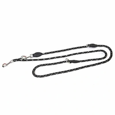 Immagine di Julius K9 Guinzaglio regolabile IDC in corda, 12 mm x 2,2 m, nero fluorescente