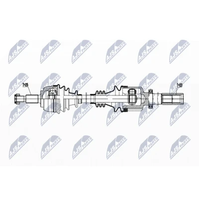 Immagine di NTY NPW RE 199 Albero motore / Semiasse Assale anteriore Dx 807 Cambio automatico a 4 marce