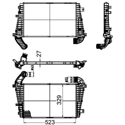 Immagine di MAHLE ORIGINAL CI 511 000S Intercooler OPEL: Astra H Hatchback, Caravan, GTC