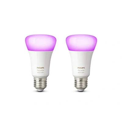 Immagine di Philips Hue White and Color Ambiance Lampadina Smart Led, Bluetooth, Dimmerabili, E27, 9.5 W, 2 Pezzi