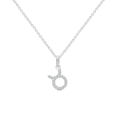 Immagine di Amberta Collana Segno Zodiacale in Argento Sterling 925 con Zirconi per Donna:Collana Toro